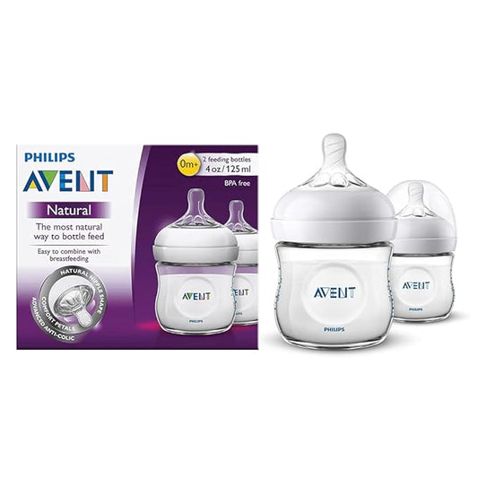 Avent Natural Feeding Bottle Pack of 2 - 125 ml