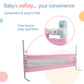 LuvLap Bed Rail Guard for Baby / Kids Safety, 180cm x 72 cm, Portable & Foldable, baby safety essential, Adjustable Height, fits all bed sizes (Pink - without print)