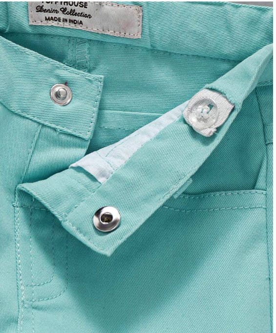 ToffyHouse Full Length Trouser With Adjustable Elastic Waist - Sea Green 6 to 9