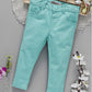 ToffyHouse Full Length Trouser With Adjustable Elastic Waist - Sea Green 6 to 9