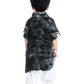 Little Pockets Store Tie & Dye Pathani Kurta With Contrast Pajama - Black 6 to 7