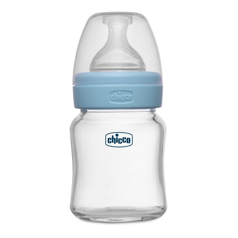 Chicco Feed Bottle Glass 0+ Blue 120ml